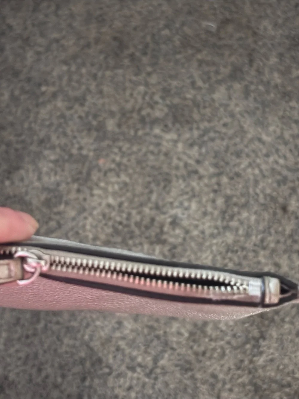 Michael Kors Gray Metallic Interior Wristlet
